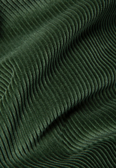 surchemise en velours vert détail matière