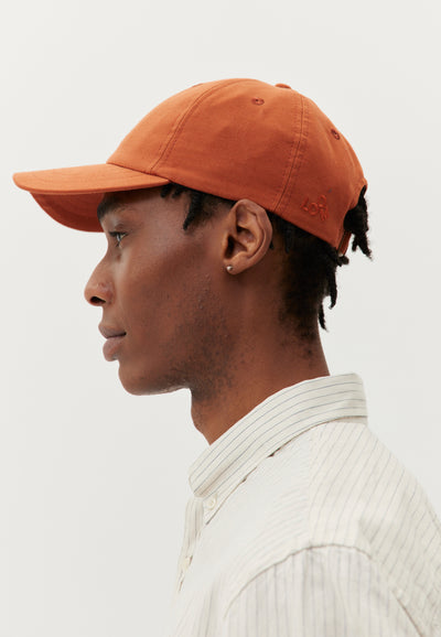 casquette coton bio loom orange profil-1