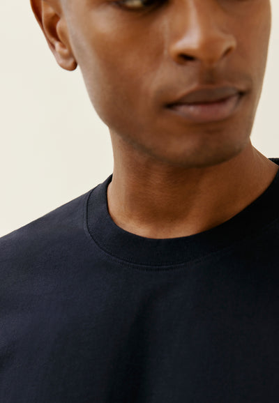 t-shirt manches longues noir détail col-1