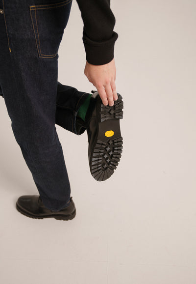 les derbies en cuir loom noir semelle
