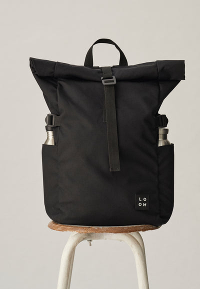 sac à dos loom noir face main