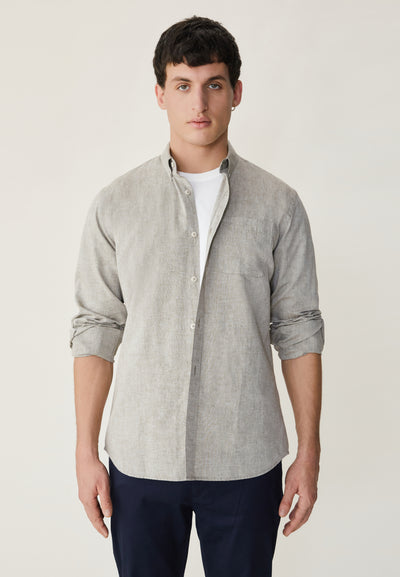 chemise coton lin tilleul face 3
