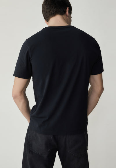 t-shirt coton noir homme dos
