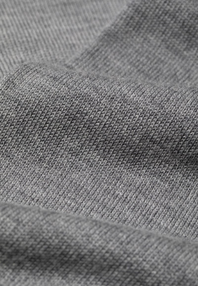 pull col roulé laine épais Gris clair détail matière