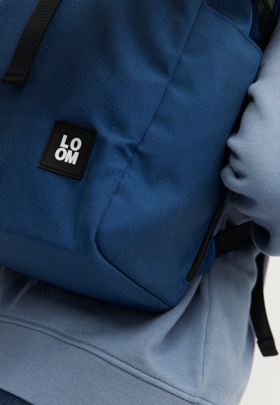 sac à dos solide loom Bleu Cobalt détail matière