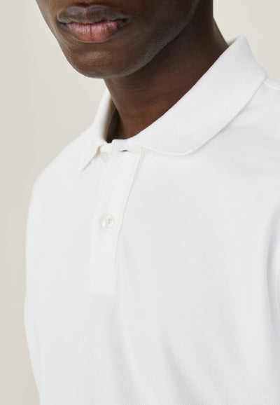 polo coton bio loom blanc détail col 2