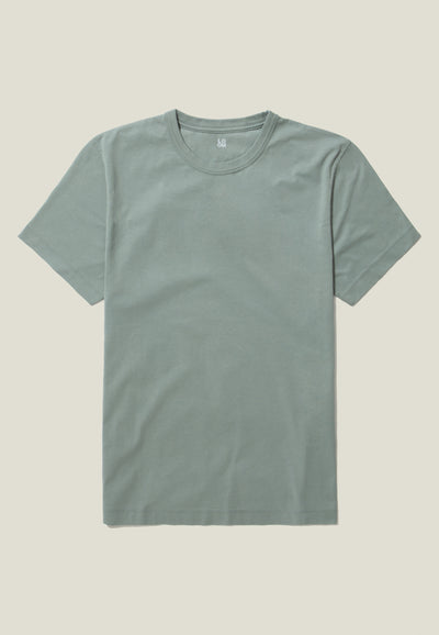 t-shirt coton bio loom Vert pâle main