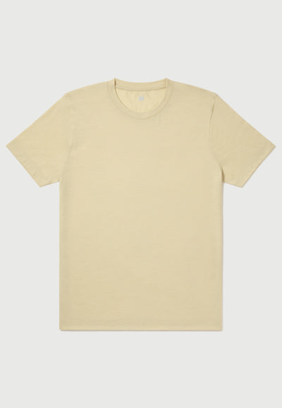 t-shirt mérinos loom Jaune pâle entier