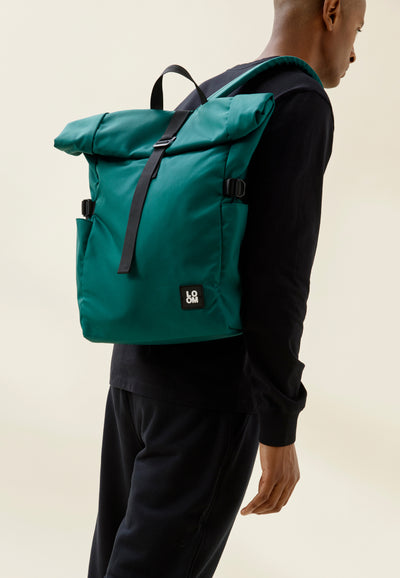 sac à dos loom vert canard porté main