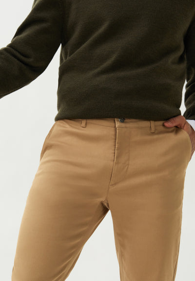 chino loom beige jambes 3