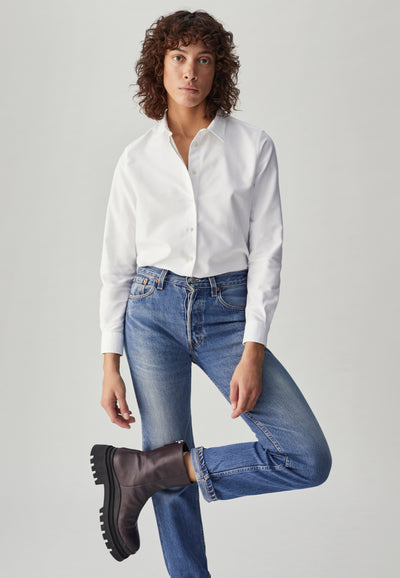 chemise oxford femme blanc face 2