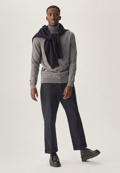pull col roulé bio gris clair-4