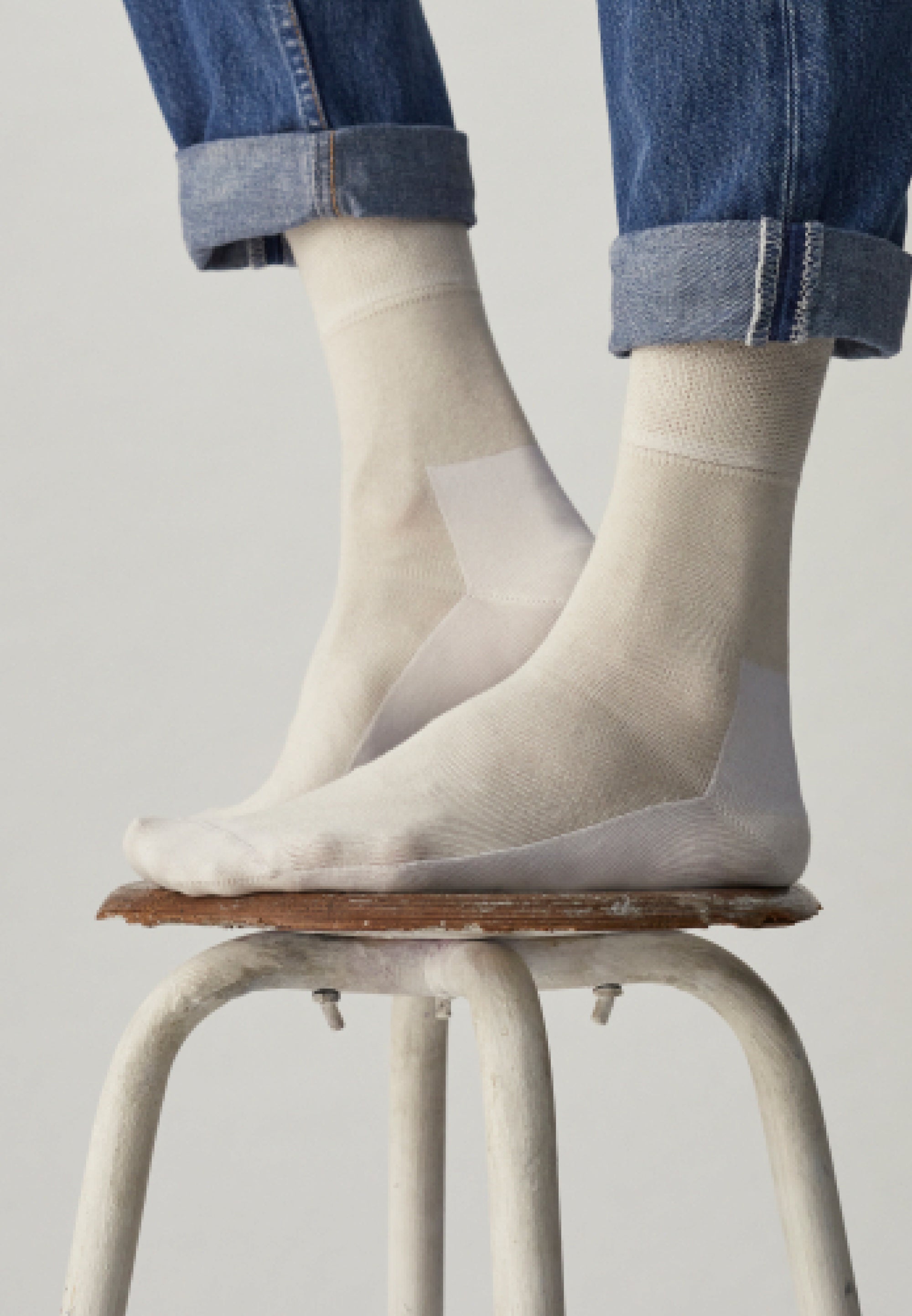 chaussettes coton ecru-2