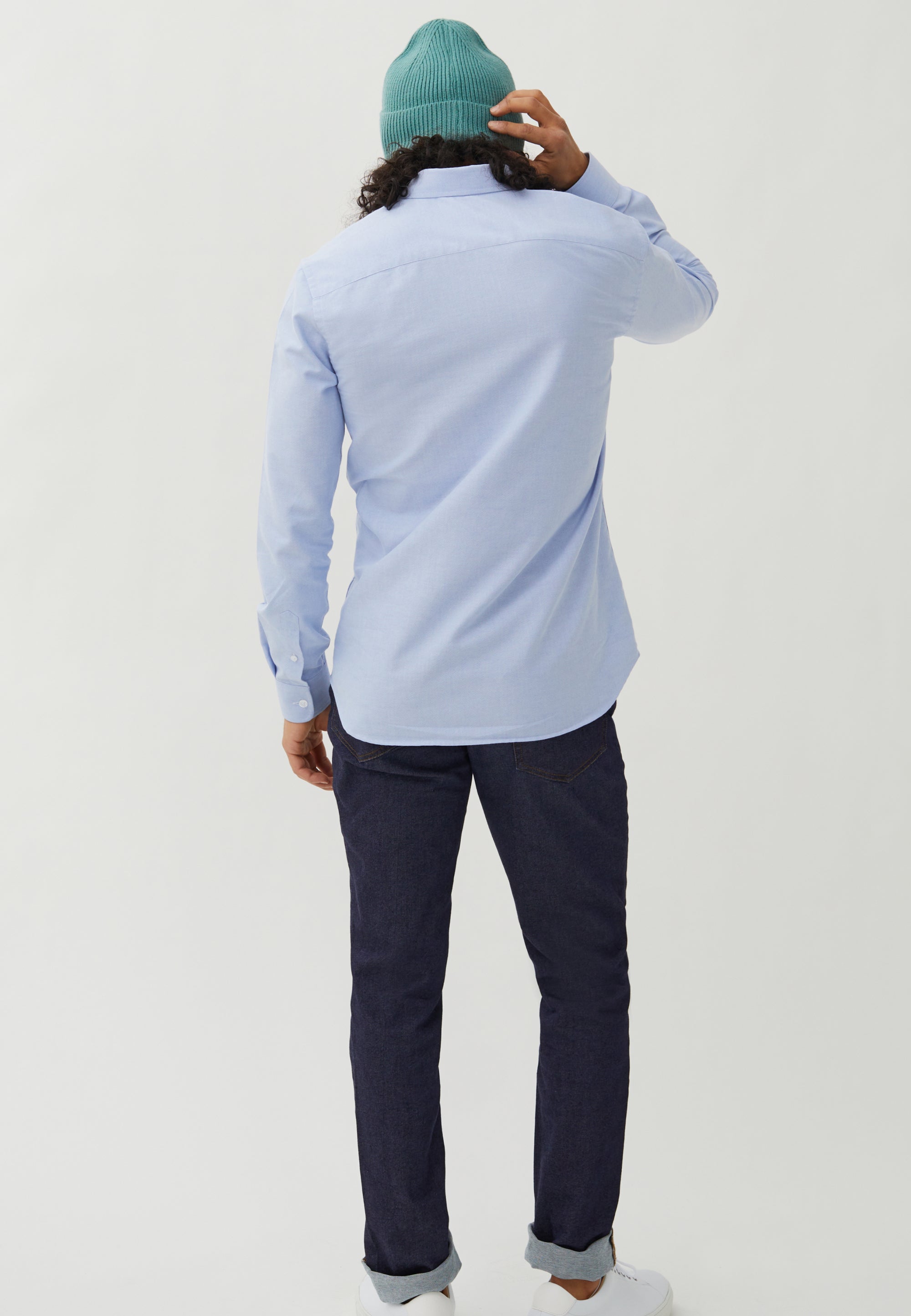 chemise oxford loom bleu ciel-1