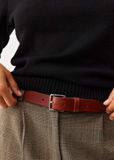 ceinture classique cuir pleine fleur papaye main