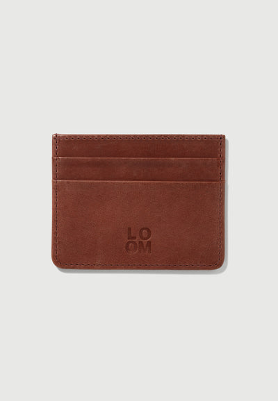 porte cartes marron face