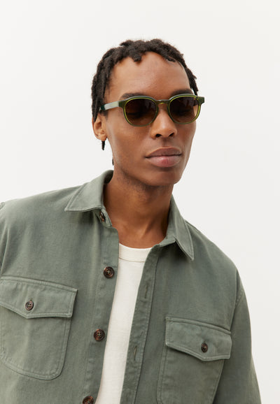 lunettes de soleil made in france loom Vert olive main