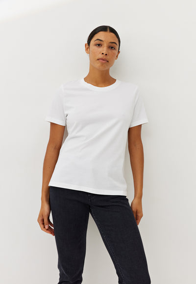 t-shirt coton bio femme loom blanc face