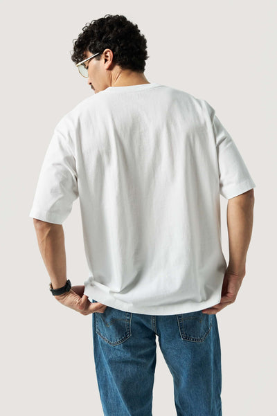 tee-shirt oversize loom blanc dos