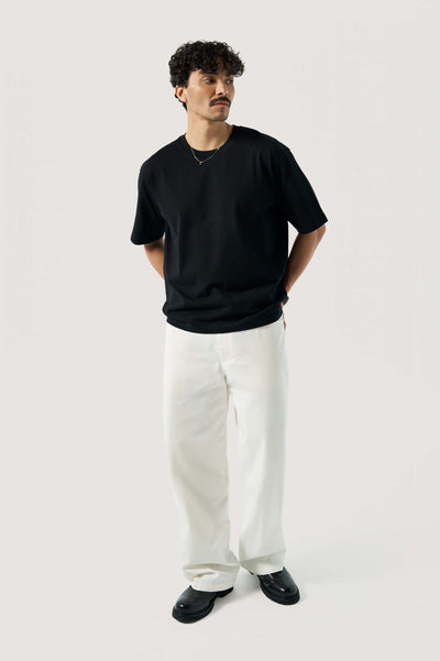 tee-shirt oversize loom noir face