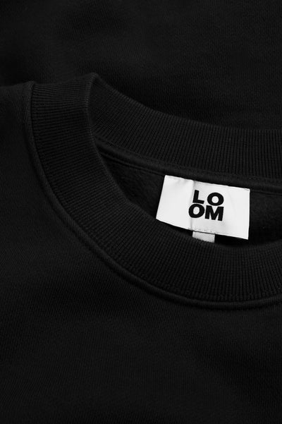 sweat coton bio loom noir logo
