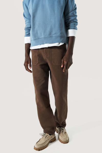 pantalon workwear marron détails poches