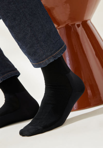 chaussettes coton noir-3 main