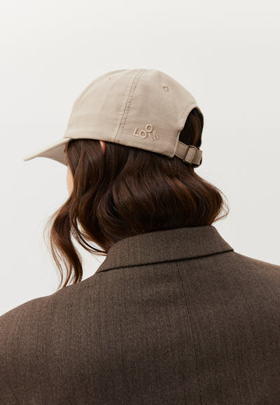 casquette coton bio loom beige clair logo