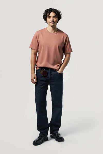 t-shirt heavyweight coton bio loom rose vintage silhouette