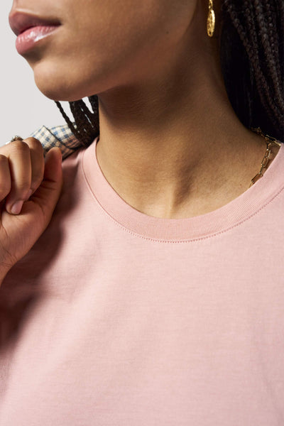 t-shirt coton bio loom rose zoom