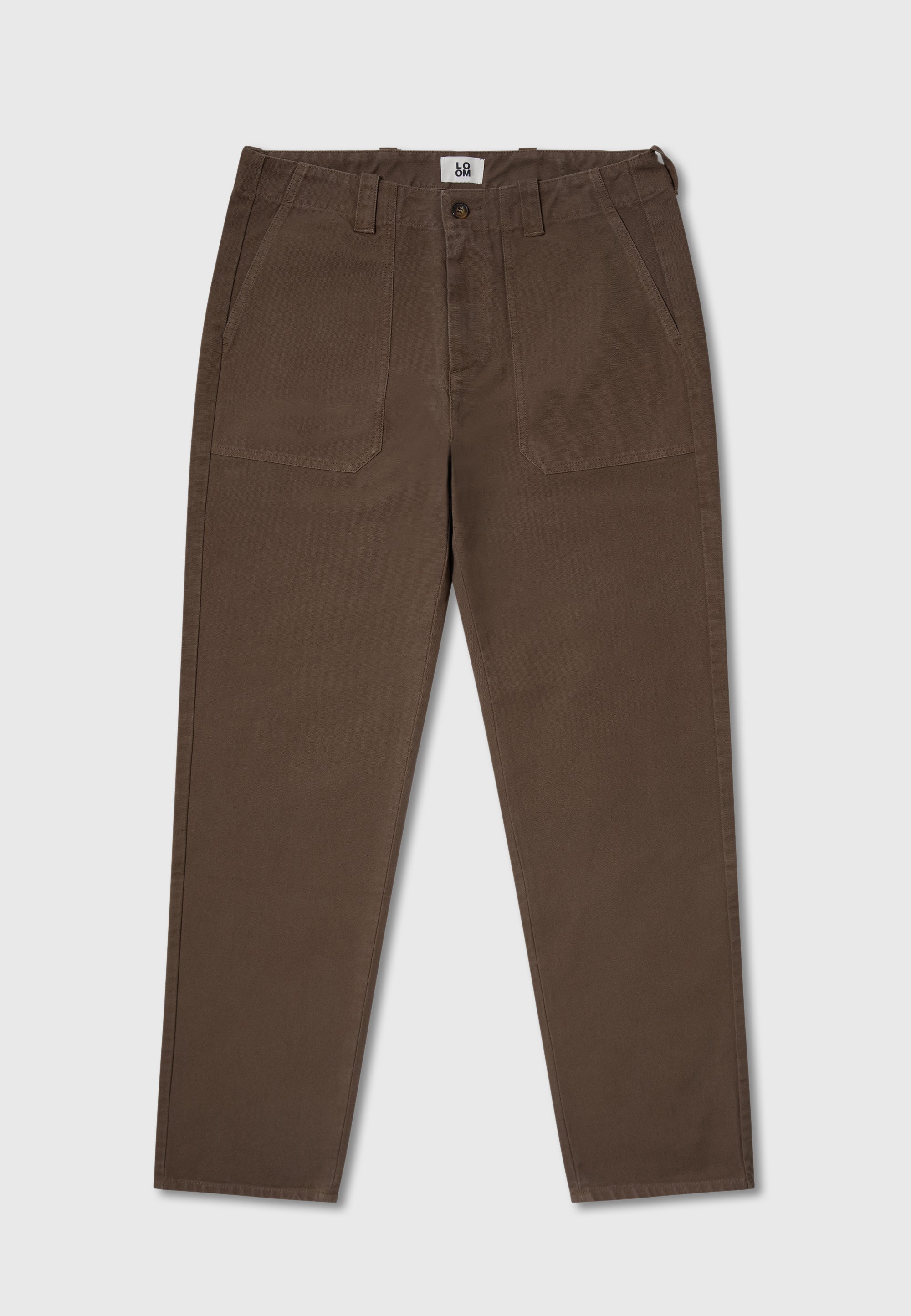 pantalon workwear coton bio loom brun face