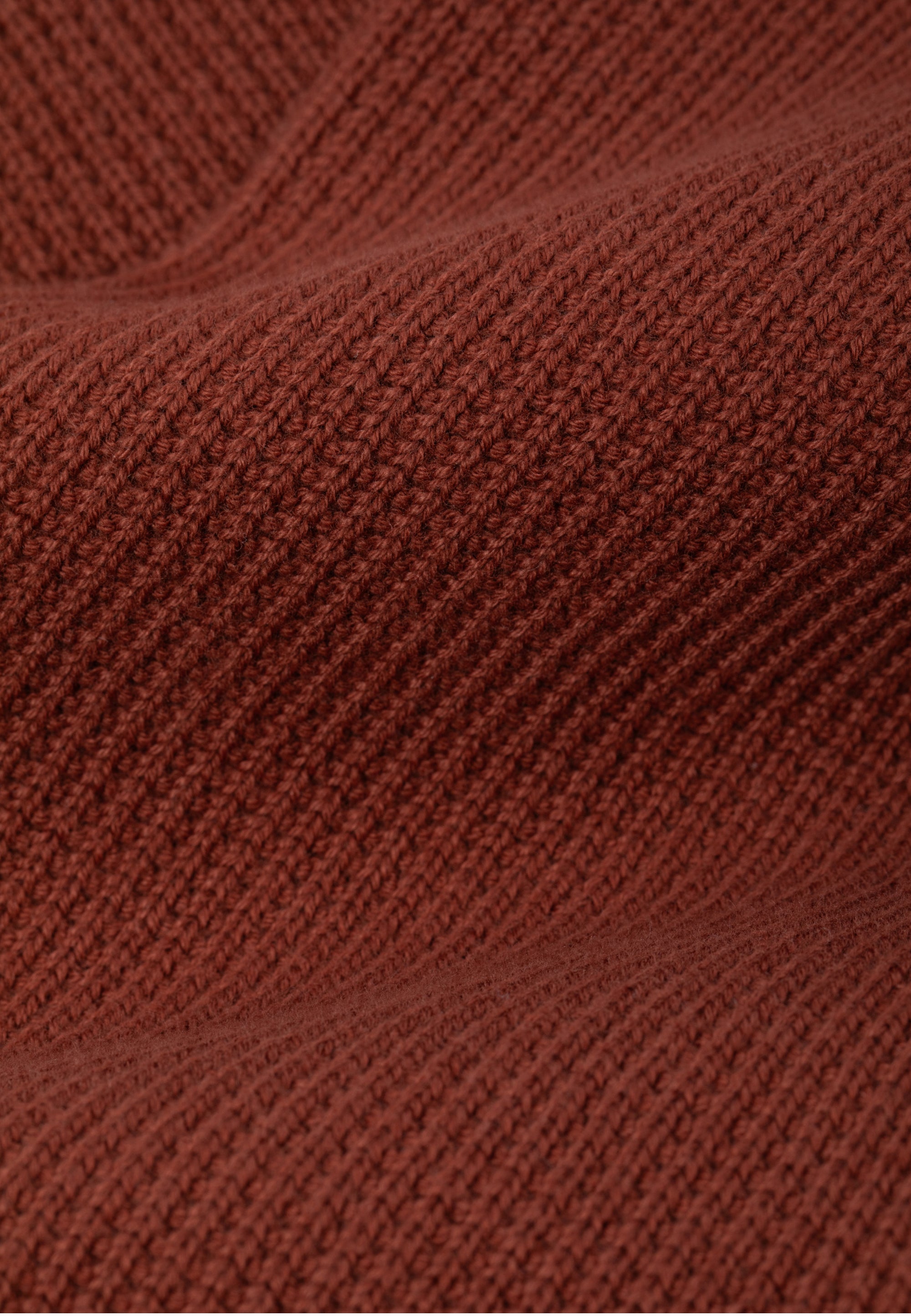pull texturé coton bio loom terracotta détail matière