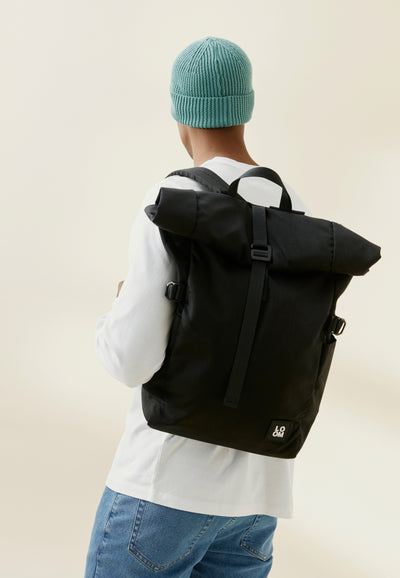 sac à dos loom noir porté