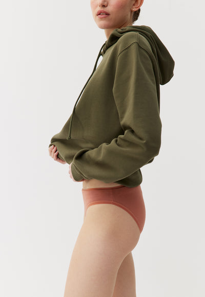 culotte coton bio loom Vieux rose profil 2