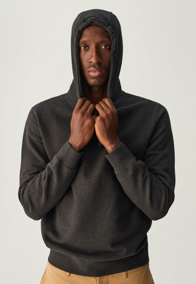 Sweat à capuche gris anthracite capuche face