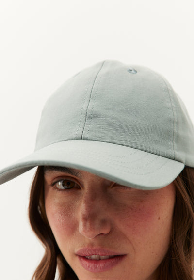 casquette coton bio loom Vert pâle face