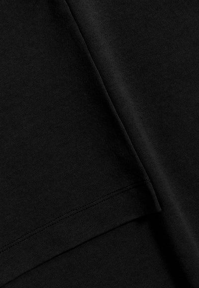 t-shirt heavyweight coton bio loom noir détail matière