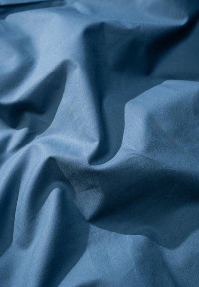 housse de couette coton bio loom bleu cobalt détail tissu
