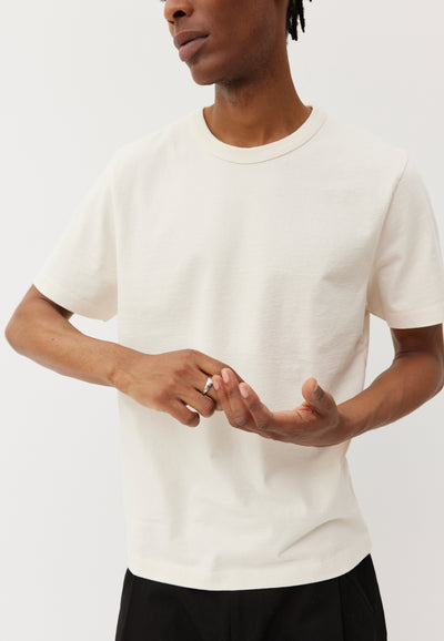 t-shirt heavyweight coton bio loom ecru buste