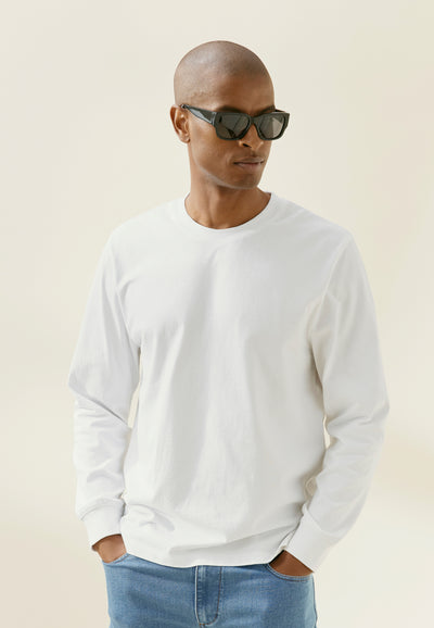 t-shirt manches longues blanc face 2