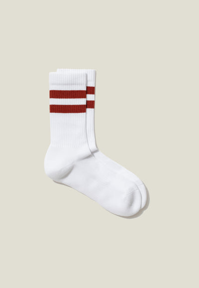 les chaussettes de sport Rayures terracotta main
