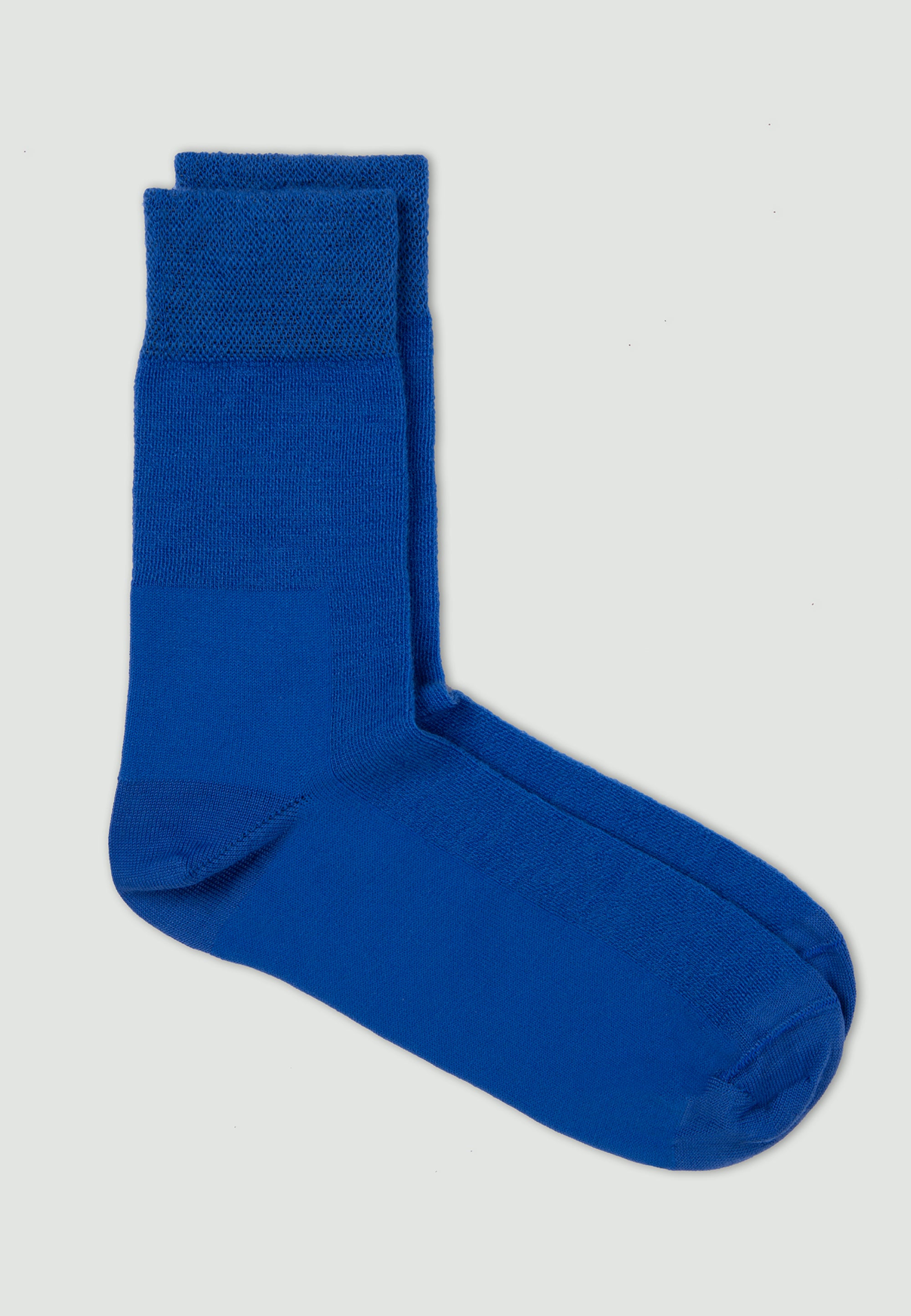 les chaussettes en laine bleu 1 main