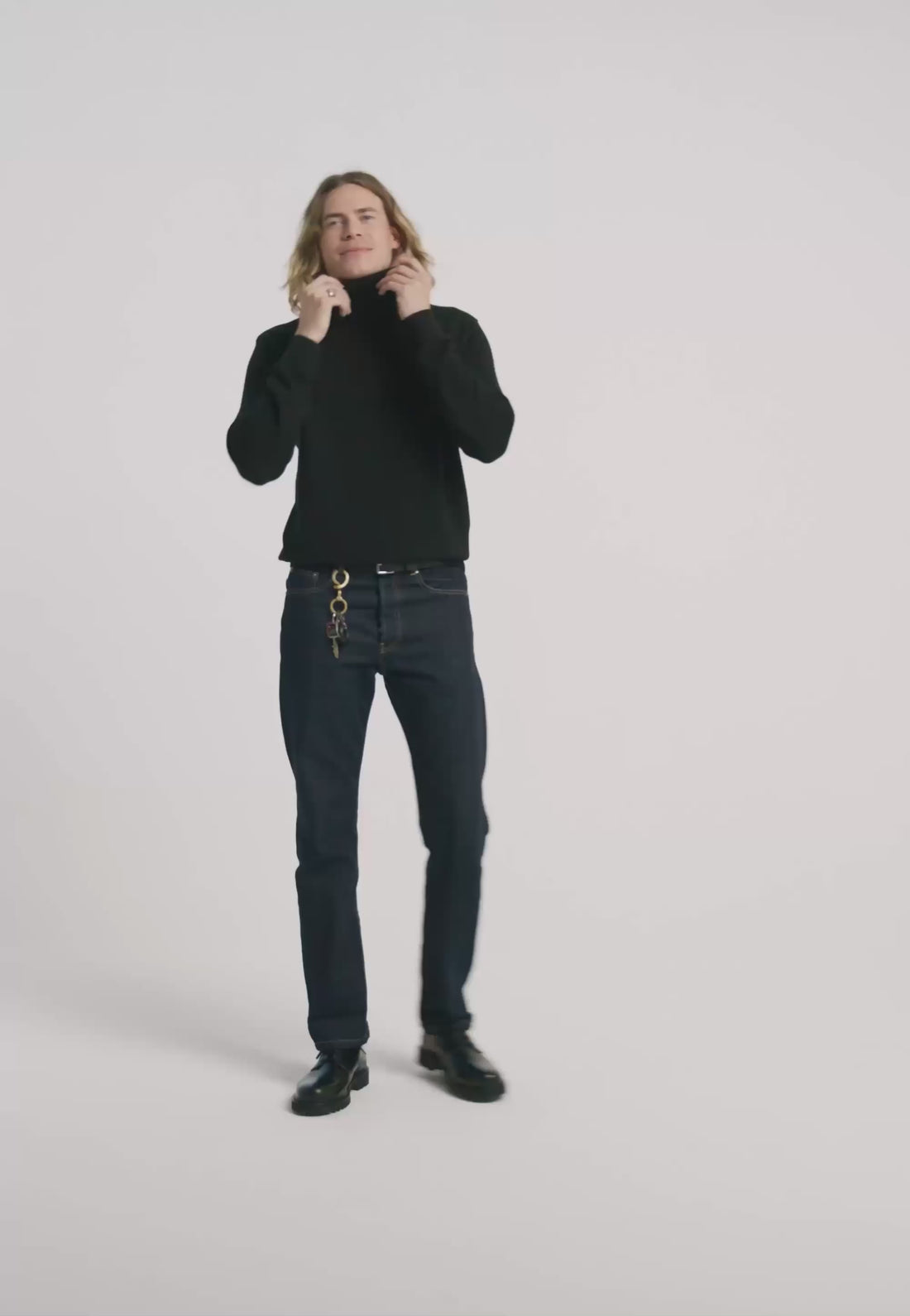 pull col roule laine bio loom noir