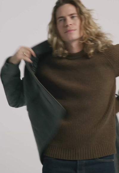 blouson en laine bio loom gris