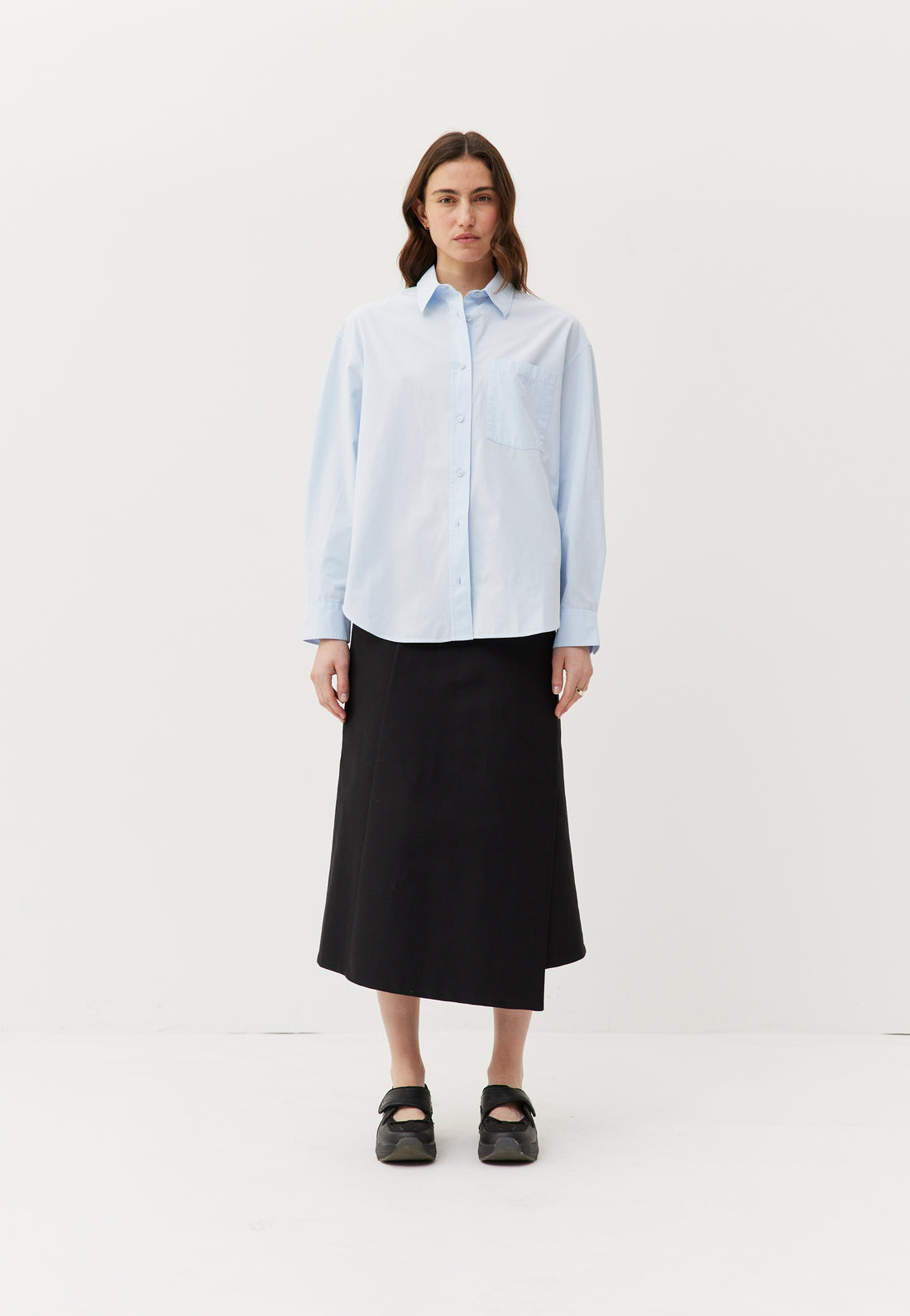 chemise en popeline coton bio loom Bleu clair