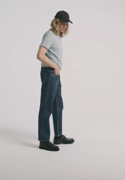 jean droit homme coton bio loom bleu stone