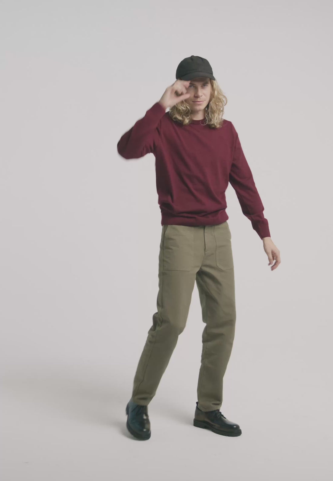 pull fin coton laine bio loom aubergine