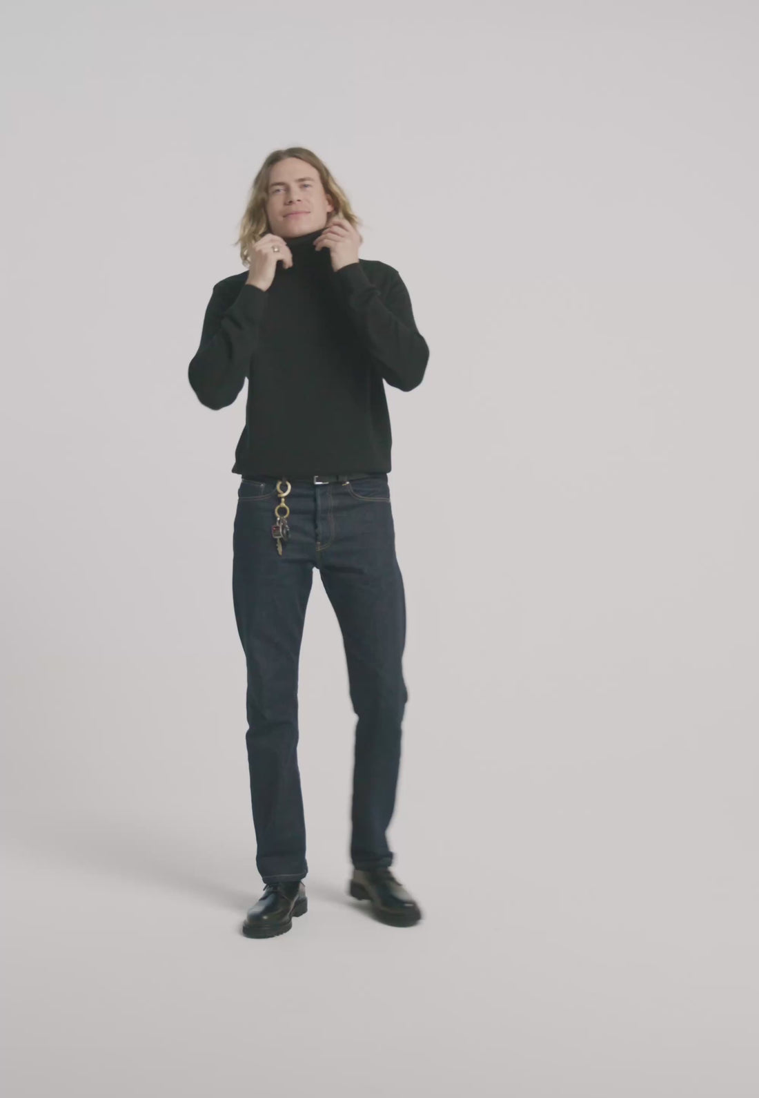 pull col roule laine bio loom noir