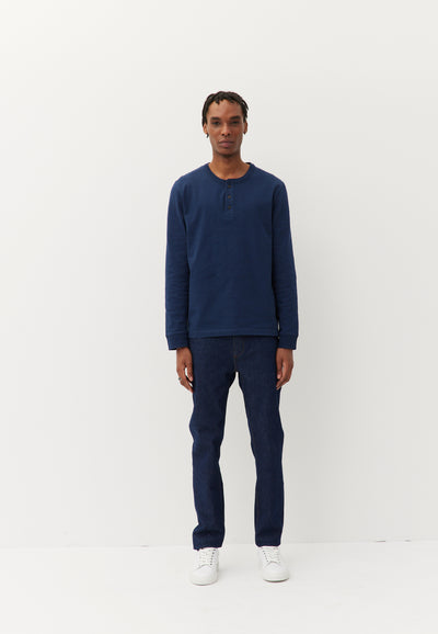 Henley coton bio Bleu Marine