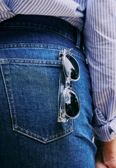 lunettes de soleil made in france loom gris clair main